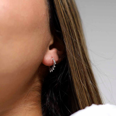 ML985 Sterling Silver Paradise Hoops Model 2