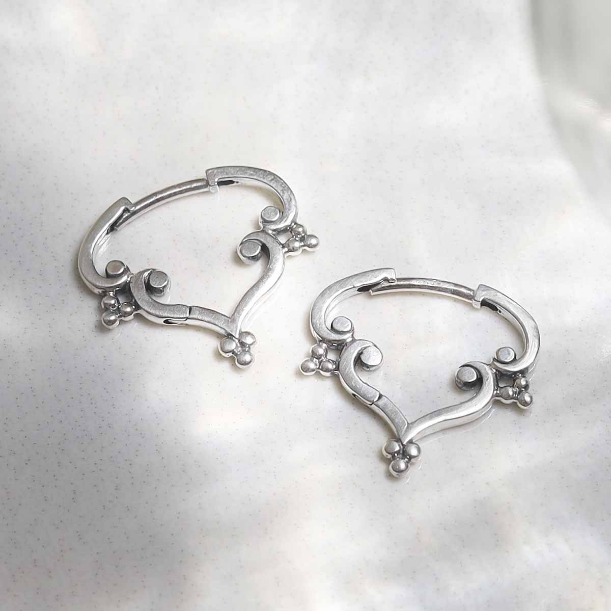 Sterling Silver Lamp Earrings