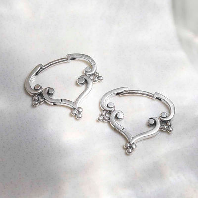 ML839 Sterling Silver Lamp Earrings 1
