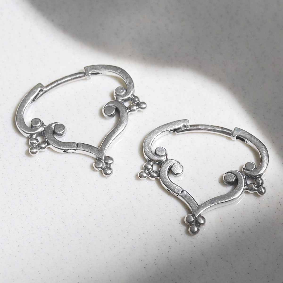 Sterling Silver Lamp Earrings