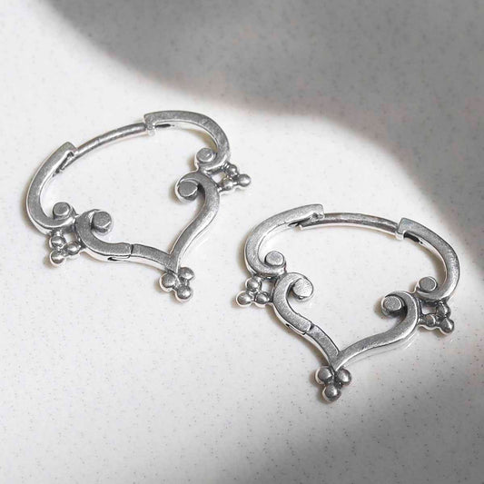ML839 Sterling Silver Lamp Earrings 2