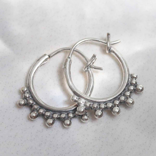 ML985 Sterling Silver Paradise Hoops 3