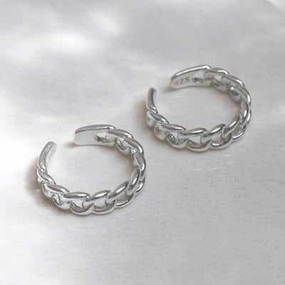 ML986 Sterling Silver Curb Chain Cuffs 2 copy