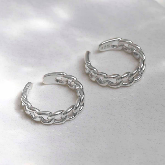 ML986 Sterling Silver Curb Chain Cuffs 2 copy