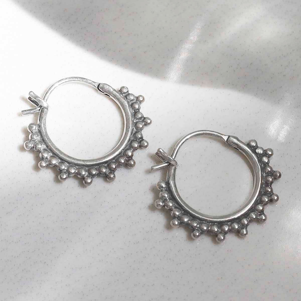 Sterling Silver Tangier Hoops