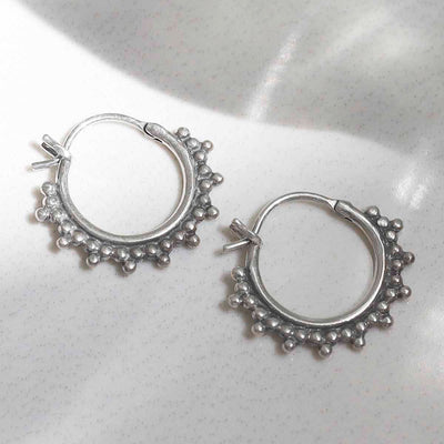 ML987 Sterling Silver Goddess Hoops 2