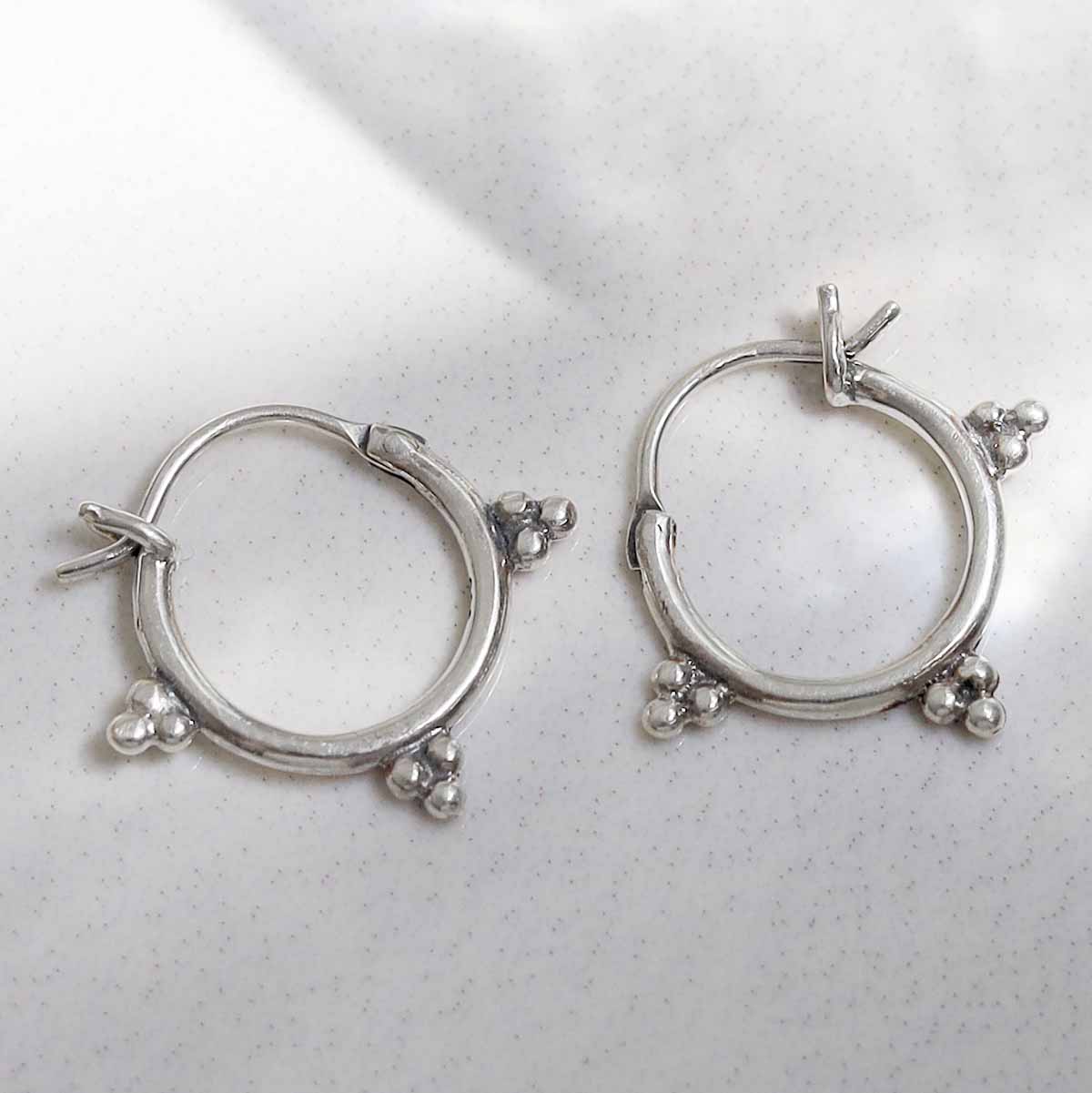 Sterling Silver Goddess Hoops