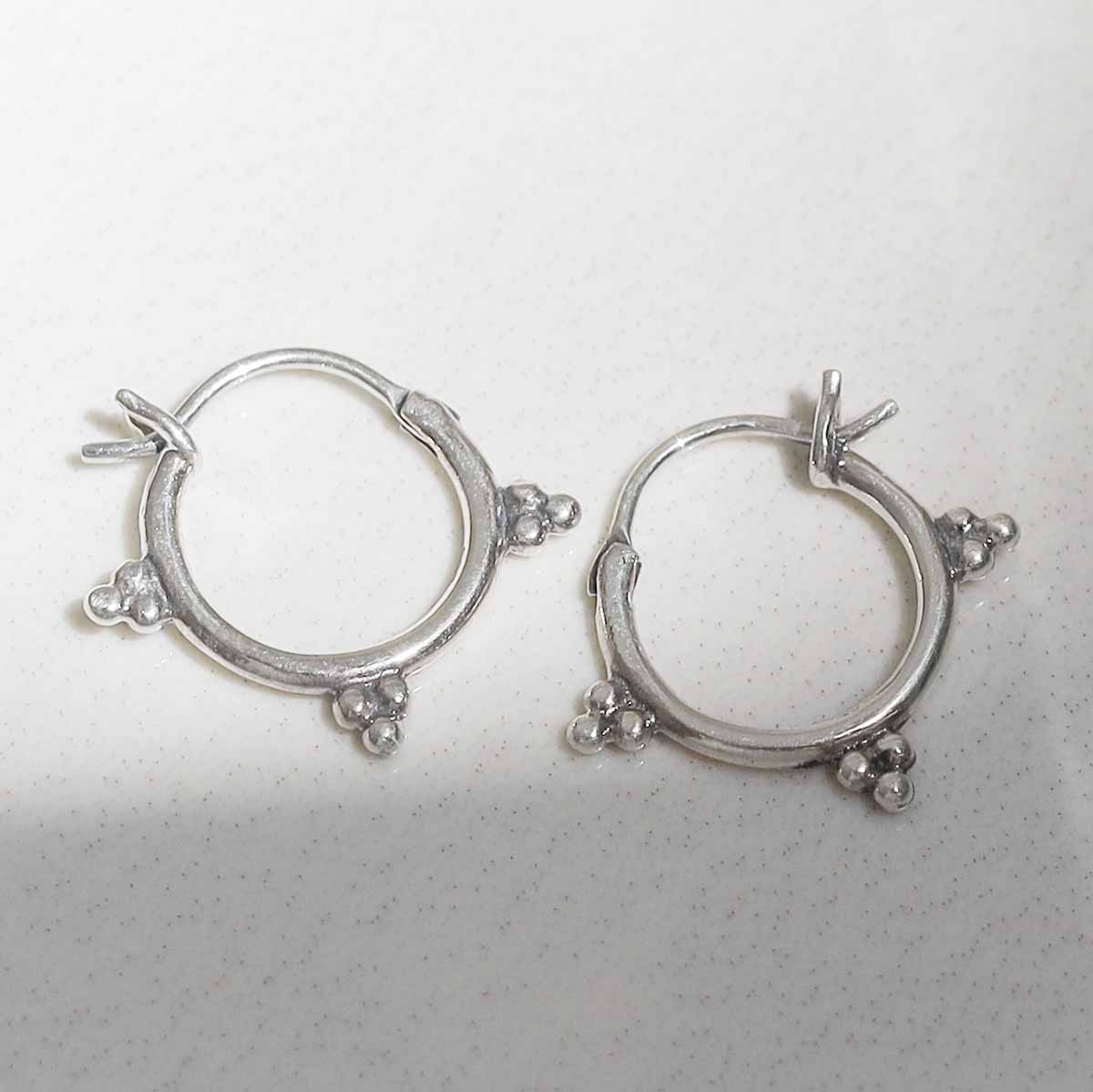 Sterling Silver Goddess Hoops