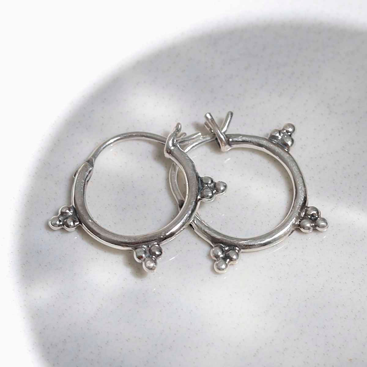 Sterling Silver Goddess Hoops