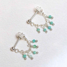 ML846E Sterling Silver Hanging Lantern Azurite Studs 1 copy