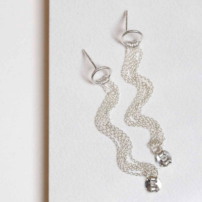 ML766 Sterling Silver Multi Chain Studs 2