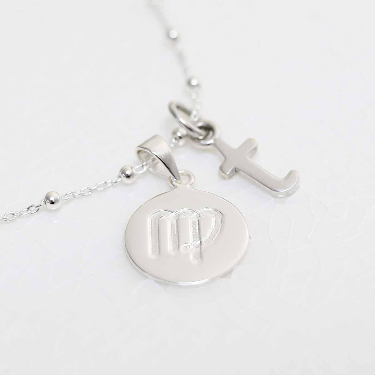 Sterling Silver Virgo Star Sign Necklace