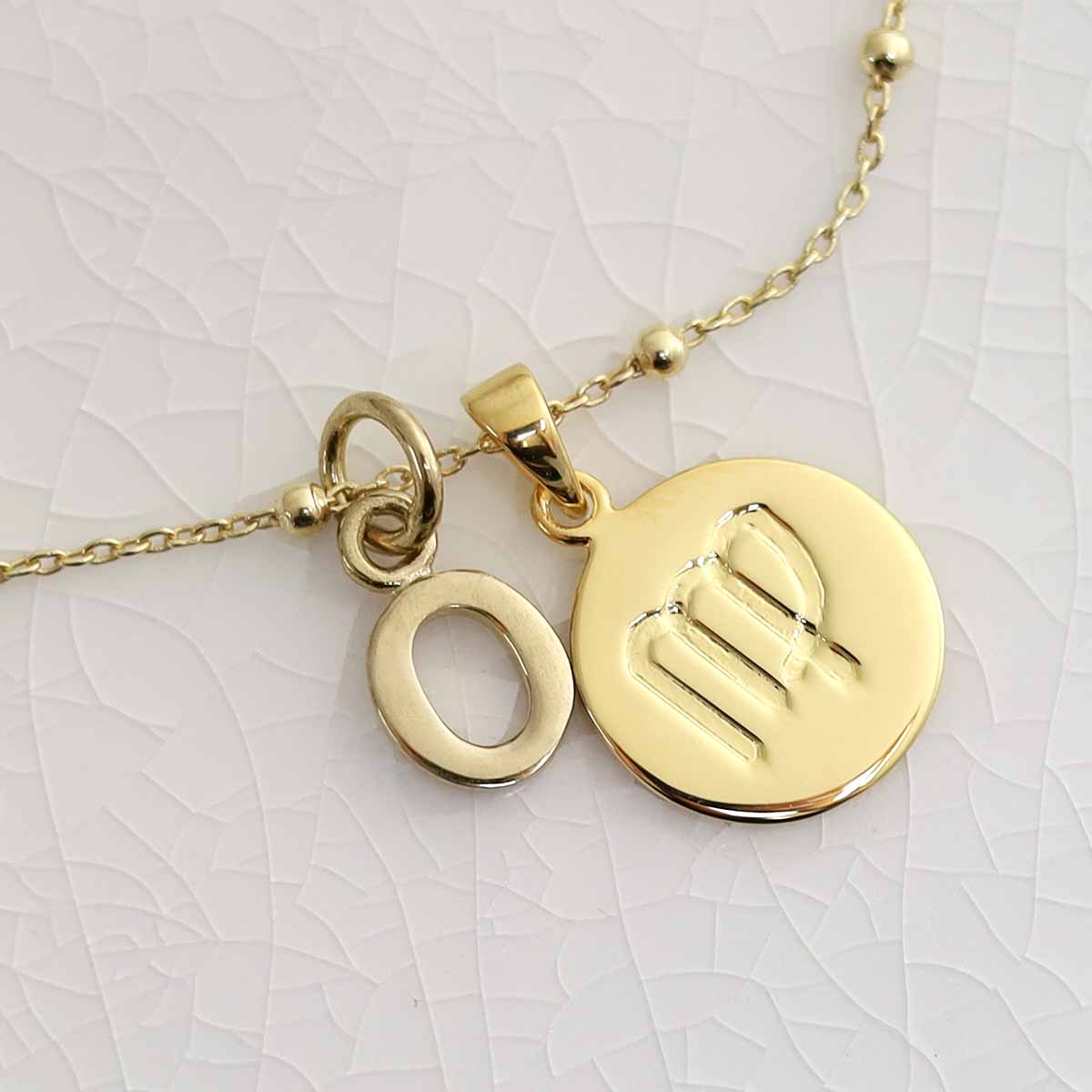 Gold Plated Sterling Silver Virgo Star Sign Necklace