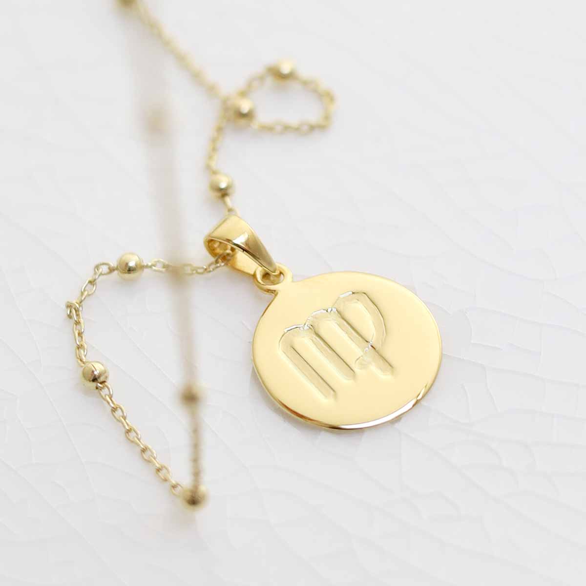 Gold Plated Sterling Silver Virgo Star Sign Necklace