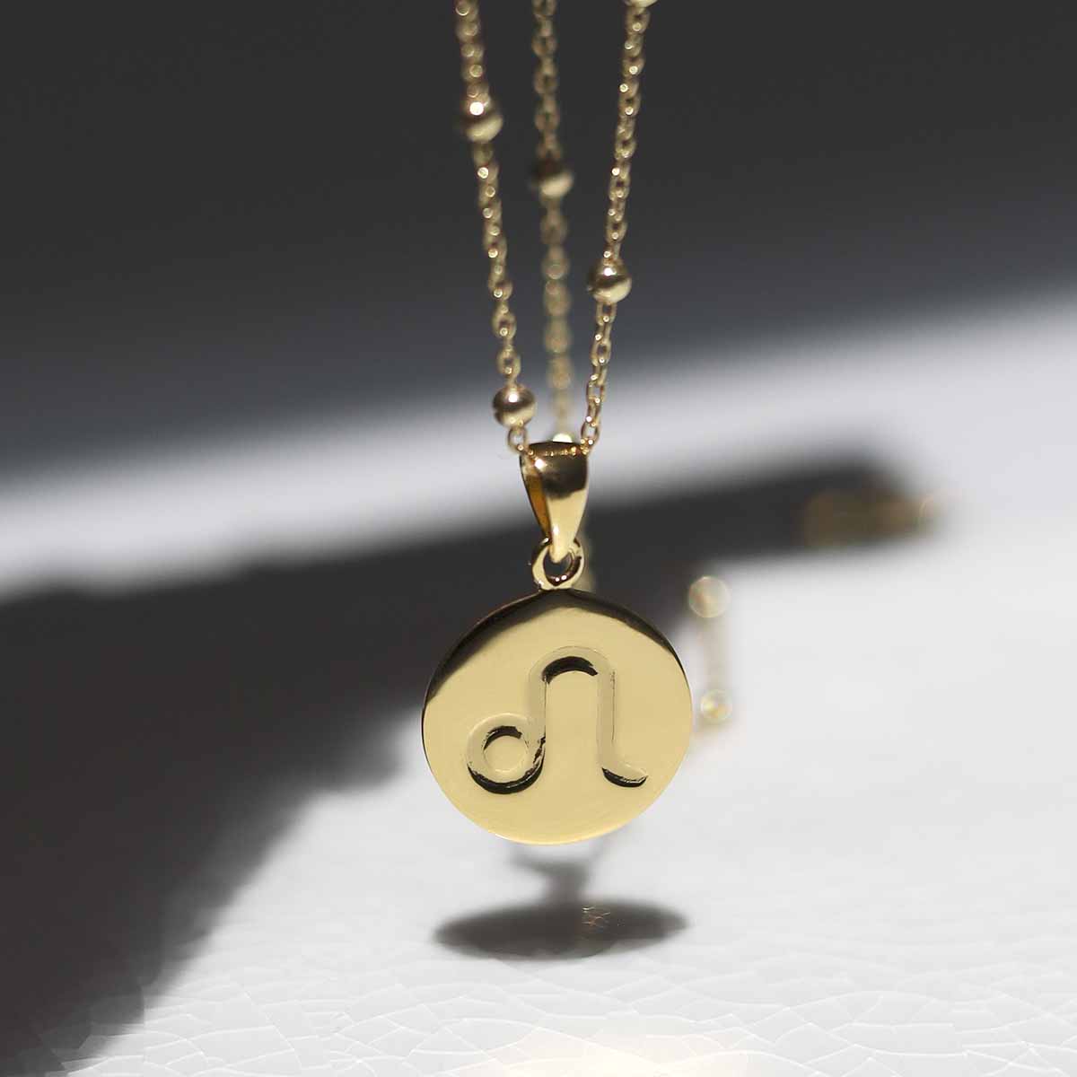 Gold Plated Sterling Silver Leo Star Sign Necklace