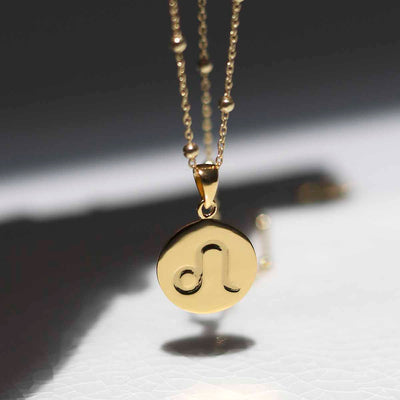 MS1208G Gold Plated Sterling Silver Leo Star Sign Necklace 1