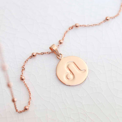 MS1208RG Rose Gold Plated Sterling Silver Leo Star Sign Necklace 1