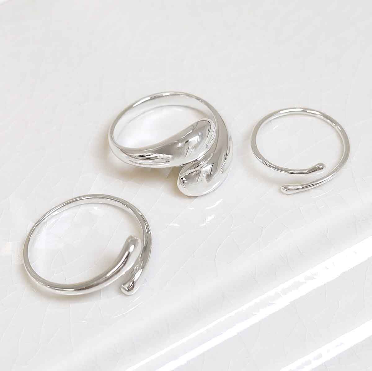 Sterling Silver Small Adjustable Flow Ring