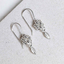 ML988 Sterling Silver Grape Drop Earrings 1
