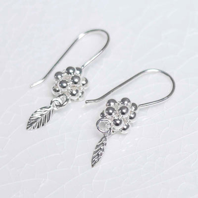 ML988 Sterling Silver Grape Drop Earrings 2