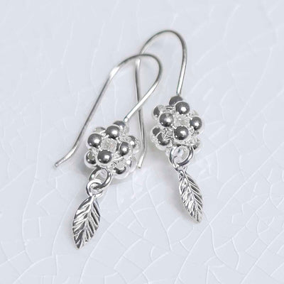 ML988 Sterling Silver Grape Drop Earrings 3