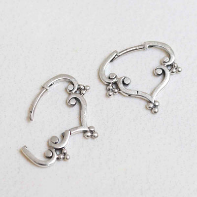 ML839 Sterling Silver Lamp Earrings 3