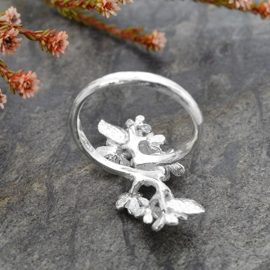 Sterling Silver Forget Me Not Cluster Ring