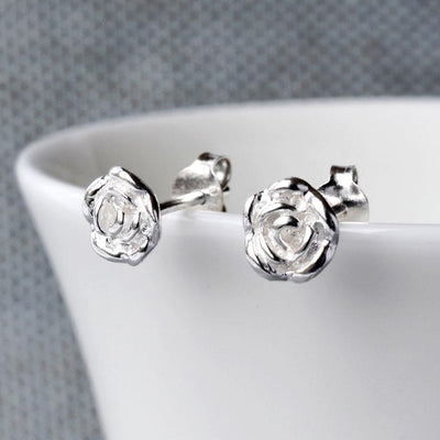 English Rose Silver Stud Earrings MJ0231 12
