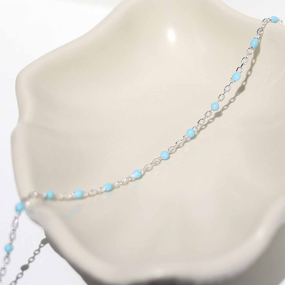 Sterling Silver Turquoise Anklet