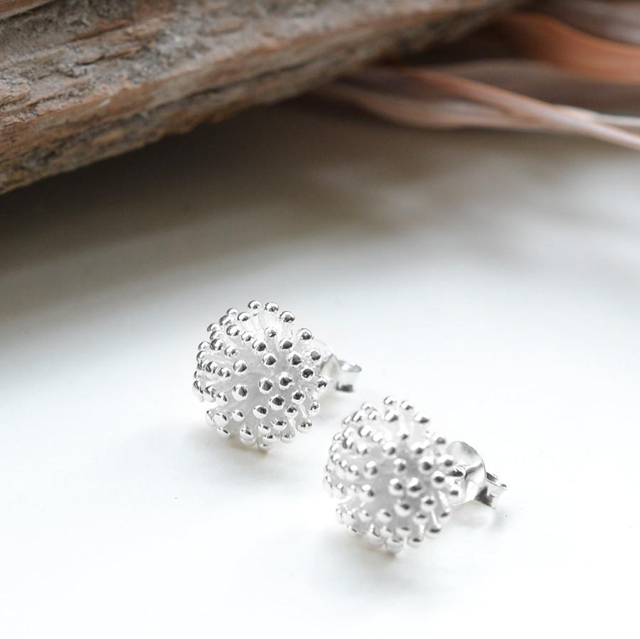 Sterling Silver Cluster Stud Earrings
