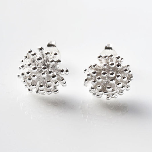 Silver Cluster Stud Earrings MJ0221 7