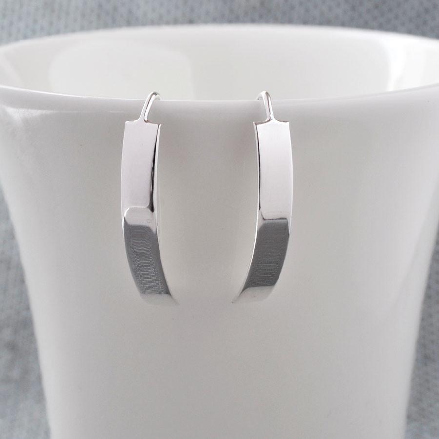 Sterling Silver Urban Shield Drop Earrings