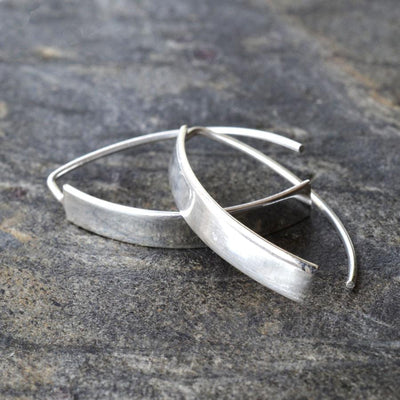 Silver Urban Shield Earrings MJ0217 3