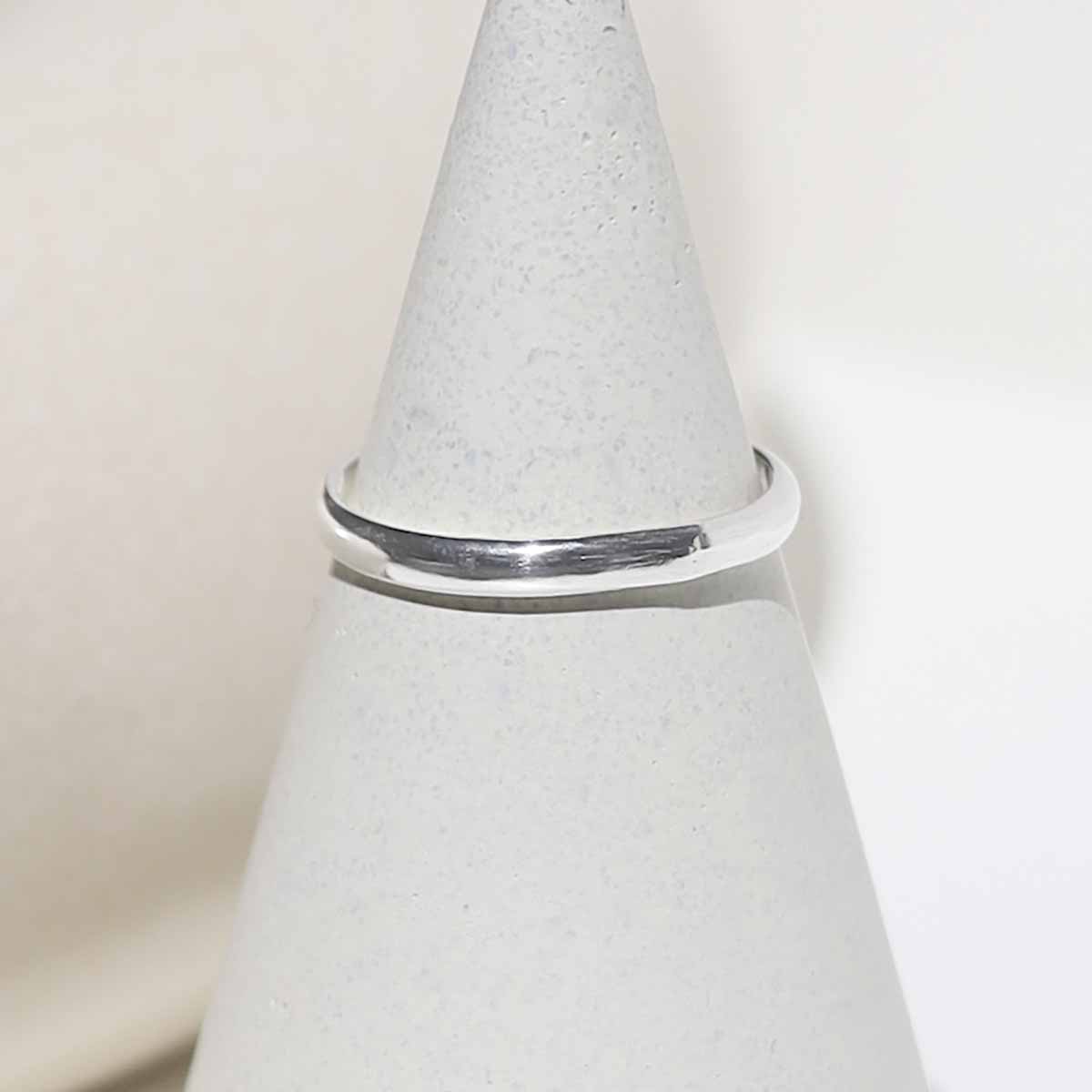 Sterling Silver Round Midi Ring