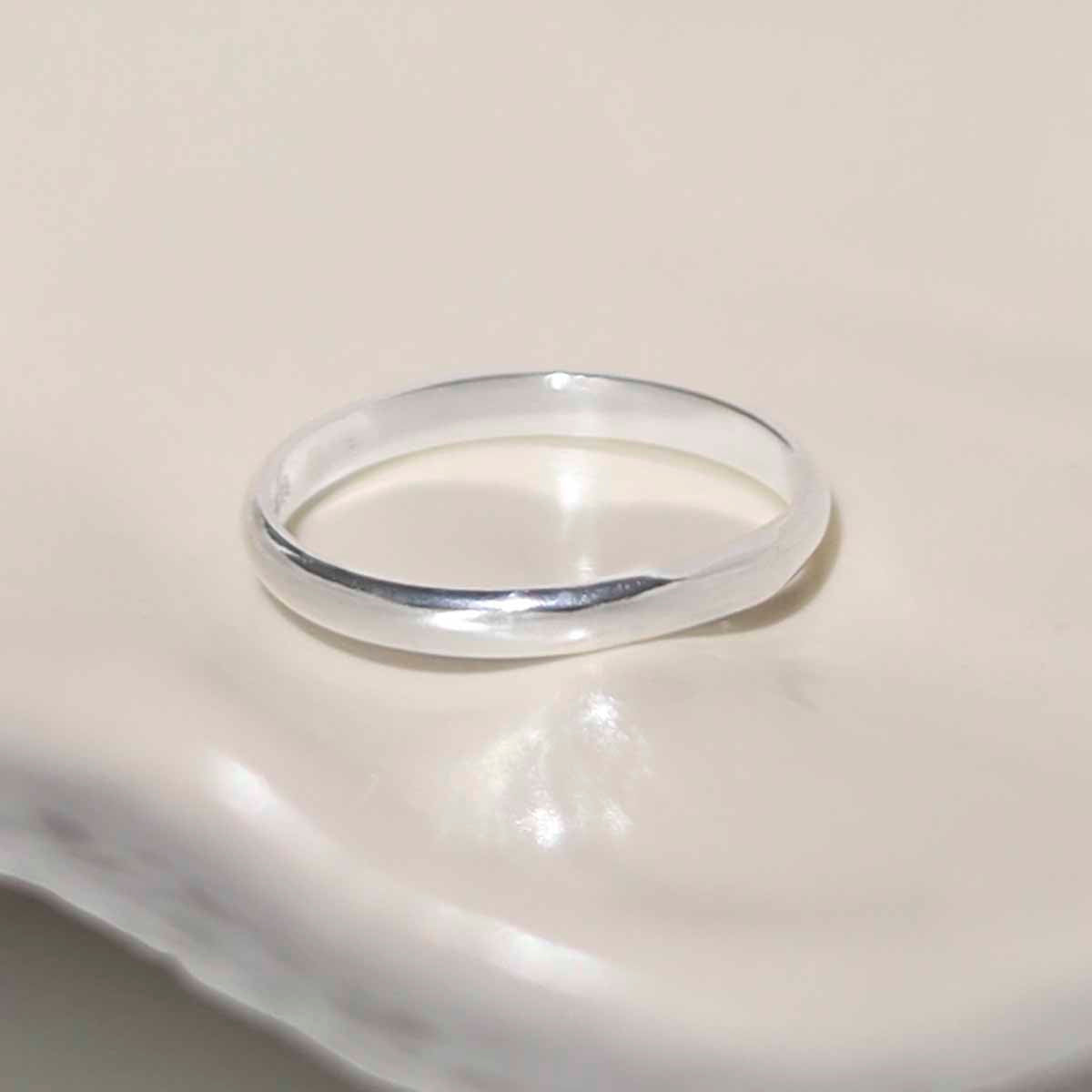 Sterling Silver Round Midi Ring