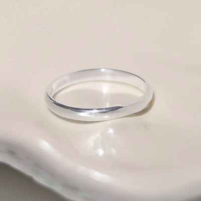 ML750 Sterling Silver Round Midi Ring 2