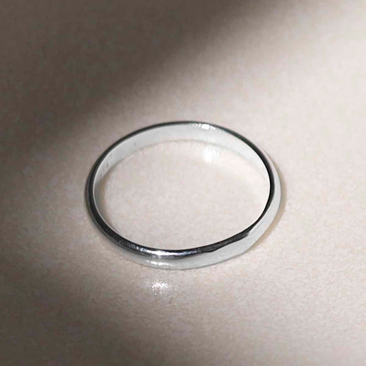 ML750 Sterling Silver Round Midi Ring 1