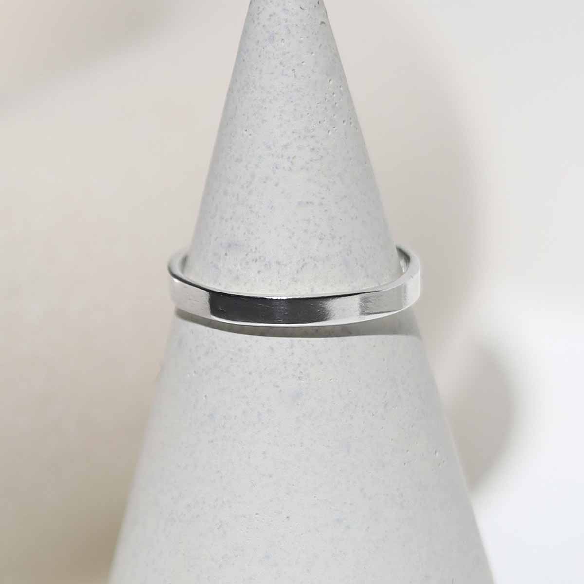 Sterling Silver Flat Midi Ring