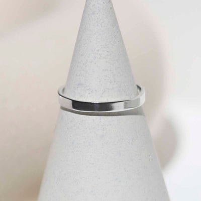 ML751 Sterling Silver Flat Midi Ring 3