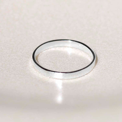 ML751 Sterling Silver Flat Midi Ring 1