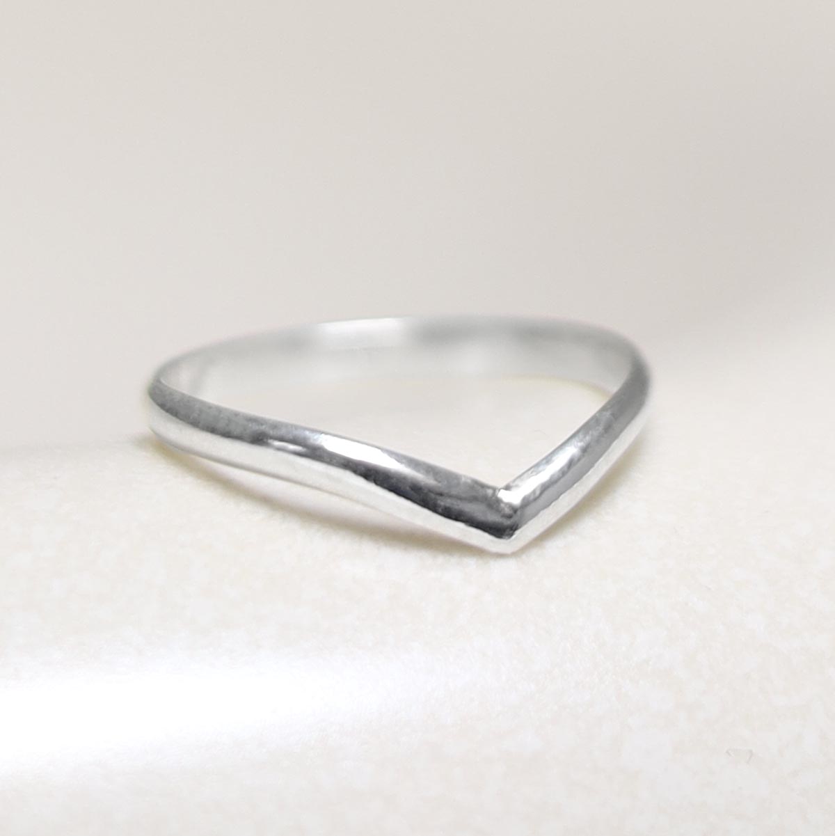 Sterling Silver Wishbone Midi Ring