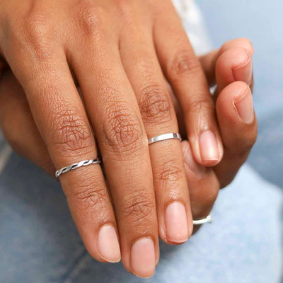 ML753 Sterling Silver Oxidised Rope Midi Ring 1 copy