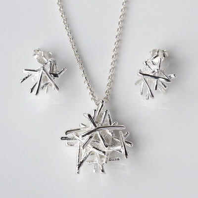 Twig Stack Silver Jewellery Set MJ0097S 2