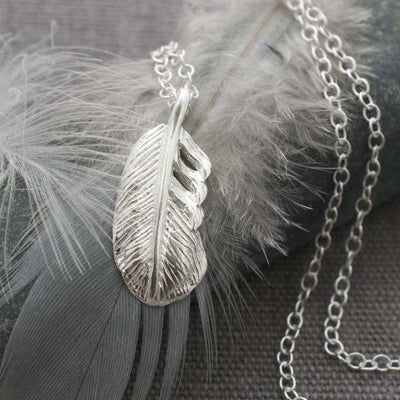 MB078P SILVERFEATHERNECKLACE 003