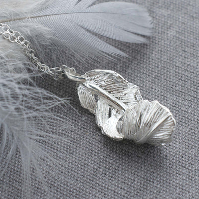 MB064R SILVERFURLFEATHERNECKLACE 005