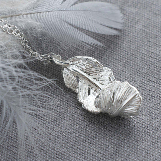 MB064R SILVERFURLFEATHERNECKLACE 005