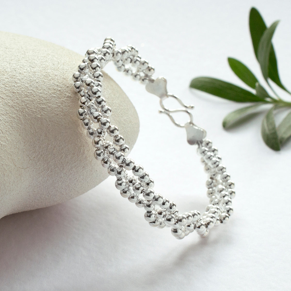 Sterling Silver Bubbles Bangle