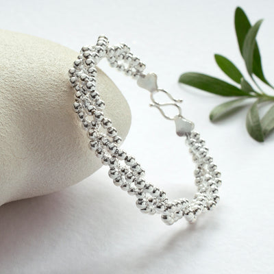 MD295 STERLING SILVER BUBBLES BANGLE 3 1300X1300