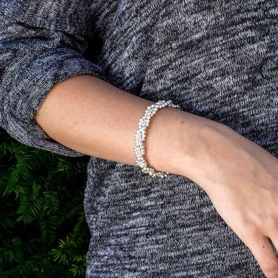 MD295 STERLING SILVER BUBBLES BANGLE MODEL 3 1300X1300