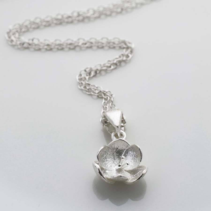 Sterling Silver Blossom Pendant Necklace